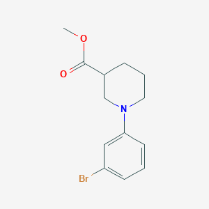 molecular formula C13H16BrNO2 B13997712 Methyl 1-(3-bromophenyl)piperidine-3-carboxylate 