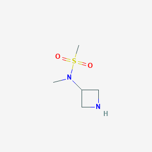 molecular formula C5H12N2O2S B1399772 N-(Azetidin-3-YL)-N-methylmethanesulfonamide CAS No. 935730-60-2