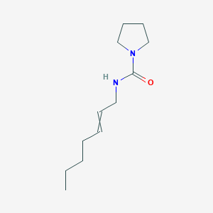 molecular formula C12H22N2O B13997721 N-[(E)-hept-2-enyl]pyrrolidine-1-carboxamide CAS No. 60441-40-9