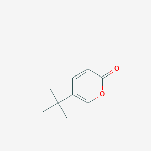 molecular formula C13H20O2 B13997736 2H-Pyran-2-one, 3,5-bis(1,1-dimethylethyl)- CAS No. 87221-88-3