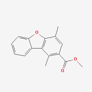 molecular formula C16H14O3 B13997752 Methyl 1,4-dimethyldibenzo[b,d]furan-2-carboxylate CAS No. 23003-00-1