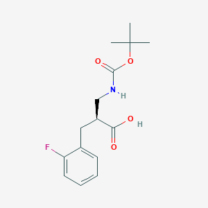 molecular formula C15H20FNO4 B13997758 Boc-(s)-3-amino-2-(2-fluorobenzyl)propanoic acid 