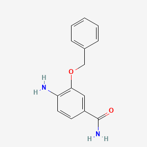 molecular formula C14H14N2O2 B1399776 4-Amino-3-benzyloxybenzamide CAS No. 1406144-59-9