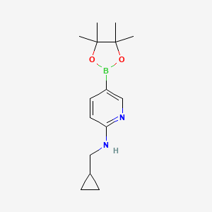molecular formula C15H23BN2O2 B13997768 N-(cyclopropylmethyl)-5-(4,4,5,5-tetramethyl-1,3,2-dioxaborolan-2-yl)pyridin-2-amine 