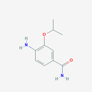 molecular formula C10H14N2O2 B1399778 4-Amino-3-(propan-2-yloxy)benzamide CAS No. 1187436-34-5
