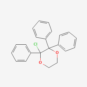 molecular formula C22H19ClO2 B13997788 2-Chloro-2,3,3-triphenyl-1,4-dioxane CAS No. 6963-21-9