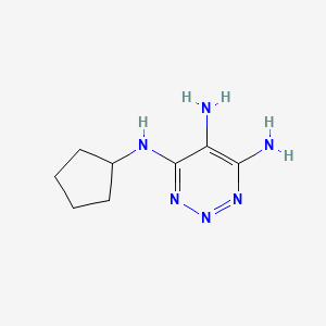 molecular formula C8H14N6 B13997793 4-N-cyclopentyltriazine-4,5,6-triamine CAS No. 35967-03-4