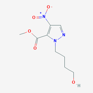 molecular formula C9H13N3O5 B13997802 Methyl 1-(4-hydroxybutyl)-4-nitro-1H-pyrazole-5-carboxylate CAS No. 923284-10-0