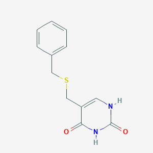molecular formula C12H12N2O2S B13997833 5-(benzylsulfanylmethyl)-1H-pyrimidine-2,4-dione CAS No. 4897-44-3