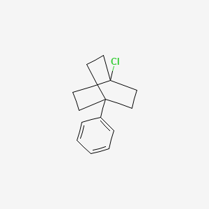 molecular formula C14H17Cl B13997841 Bicyclo[2.2.2]octane, 1-chloro-4-phenyl- CAS No. 33732-68-2