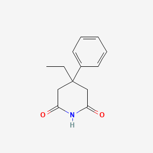 molecular formula C13H15NO2 B13997854 Glutarimide, 3-ethyl-3-phenyl- CAS No. 2900-50-7