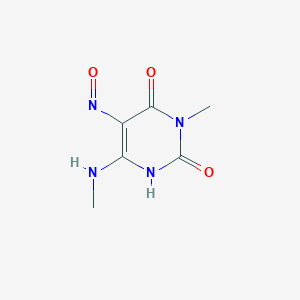 molecular formula C6H8N4O3 B13997860 3-methyl-6-(methylamino)-5-nitrosopyrimidine-2,4(1H,3H)-dione CAS No. 5770-19-4