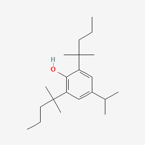 molecular formula C21H36O B13997868 2,6-Bis(2-methylpentan-2-yl)-4-propan-2-ylphenol CAS No. 55154-57-9