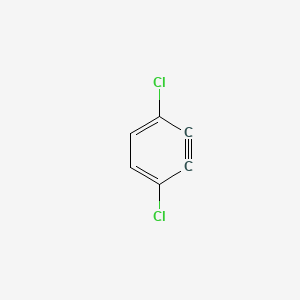 molecular formula C6H2Cl2 B13997878 1,3-Cyclohexadien-5-yne, 1,4-dichloro- CAS No. 73513-56-1