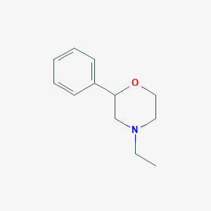 molecular formula C12H17NO B13997892 Morpholine,4-ethyl-2-phenyl- CAS No. 83081-04-3