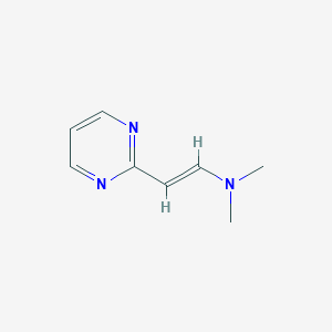 B139979 (E)-N,N-Dimethyl-2-(pyrimidin-2-yl)ethenamine CAS No. 137475-75-3
