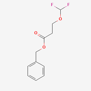 molecular formula C11H12F2O3 B13997945 Benzyl 3-(difluoromethoxy)propanoate 