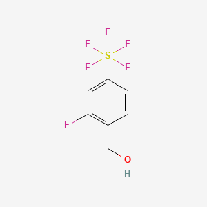 molecular formula C7H6F6OS B1399797 2-Fluoro-4-(pentafluorosulfur)benzyl alcohol CAS No. 1240257-69-5