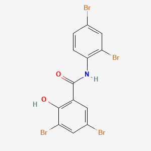 molecular formula C13H7Br4NO2 B13997970 3,5-dibromo-N-(2,4-dibromophenyl)-2-hydroxybenzamide CAS No. 4372-73-0