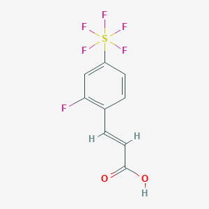 molecular formula C9H6F6O2S B1399798 2-Fluoro-4-(pentafluorosulfur)cinnamic acid CAS No. 1240261-78-2