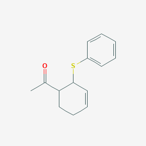 molecular formula C14H16OS B13997985 Ethanone, 1-[2-(phenylthio)-3-cyclohexen-1-yl]- CAS No. 36715-37-4