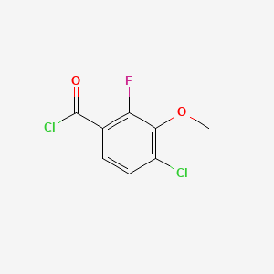 molecular formula C8H5Cl2FO2 B1399800 4-Chloro-2-fluoro-3-methoxybenzoyl chloride CAS No. 1323966-24-0