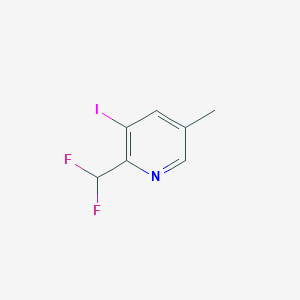 molecular formula C7H6F2IN B13998007 2-(Difluoromethyl)-3-iodo-5-methylpyridine 