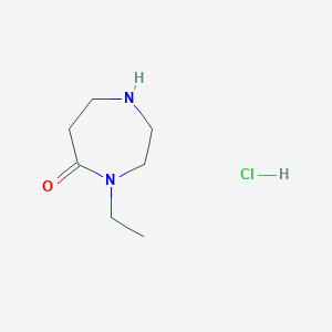 molecular formula C7H15ClN2O B1399802 4-Ethyl-1,4-diazepan-5-one hydrochloride CAS No. 1211514-67-8