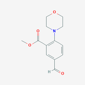 molecular formula C13H15NO4 B1399803 Methyl 5-formyl-2-(morpholin-4-yl)benzoate CAS No. 1312118-22-1