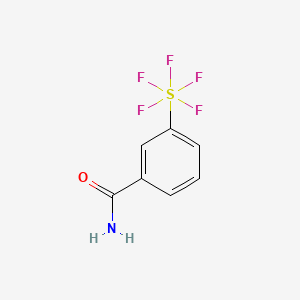 molecular formula C7H6F5NOS B1399806 3-(Pentafluorosulfur)benzamide CAS No. 1240257-83-3