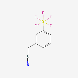 molecular formula C8H6F5NS B1399807 3-(Pentafluorosulfur)phenylacetonitrile CAS No. 1240257-91-3