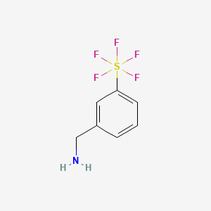 B1399808 3-(Pentafluorosulfur)benzylamine CAS No. 771573-34-3