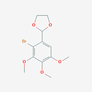 molecular formula C12H15BrO5 B139981 2-(2-Bromo-3,4,5-trimethoxyphenyl)-1,3-dioxolane CAS No. 151166-78-8