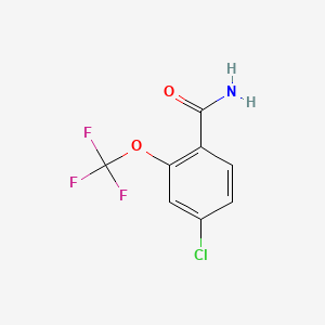 molecular formula C8H5ClF3NO2 B1399812 4-氯-2-(三氟甲氧基)苯甲酰胺 CAS No. 1261791-05-2
