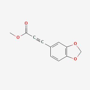 molecular formula C11H8O4 B13998125 Methyl 3-(benzo[d][1,3]dioxol-5-yl)propiolate 