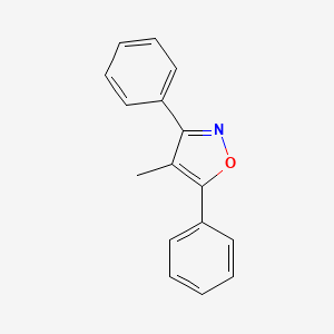 molecular formula C16H13NO B13998159 Isoxazole, 4-methyl-3,5-diphenyl- CAS No. 10557-77-4