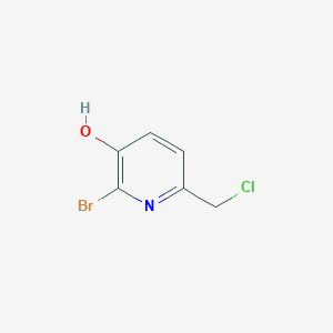 molecular formula C6H5BrClNO B1399817 2-Bromo-6-(chloromethyl)-3-pyridinol CAS No. 1353877-94-7