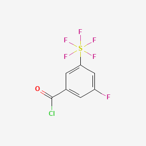 molecular formula C7H3ClF6OS B1399818 3-Fluoro-5-(pentafluorosulfur)benzoyl chloride CAS No. 1240256-92-1
