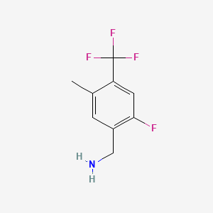 molecular formula C9H9F4N B1399819 2-氟-5-甲基-4-(三氟甲基)苄胺 CAS No. 1323966-36-4