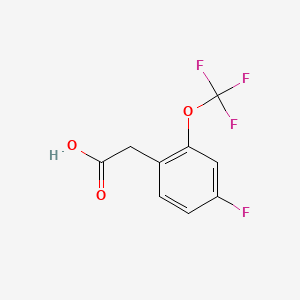 molecular formula C9H6F4O3 B1399822 4-Fluoro-2-(trifluoromethoxy)phenylacetic acid CAS No. 1323966-19-3