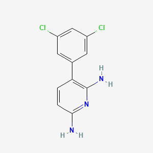 molecular formula C11H9Cl2N3 B13998230 3-(3,5-dichlorophenyl)pyridine-2,6-diamine 