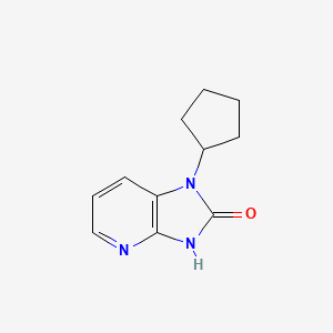 molecular formula C11H13N3O B1399824 1-cyclopentyl-1H,2H,3H-imidazo[4,5-b]pyridin-2-one CAS No. 906532-84-1