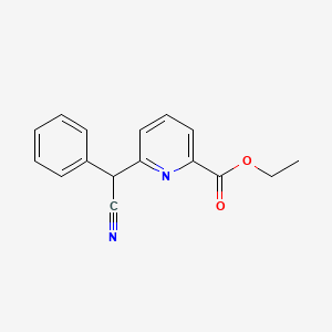 molecular formula C16H14N2O2 B1399826 Ethyl 6-[cyano(phenyl)methyl]pyridine-2-carboxylate CAS No. 1379526-97-2
