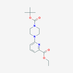 molecular formula C17H25N3O4 B1399827 Tert-butyl 4-[6-(ethoxycarbonyl)pyridin-2-yl]piperazine-1-carboxylate CAS No. 1350807-20-3