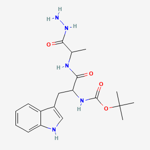 molecular formula C19H27N5O4 B13998289 Tert-butyl N-[1-[1-(hydrazinecarbonyl)ethylcarbamoyl]-2-(1H-indol-3-YL)ethyl]carbamate CAS No. 72156-69-5