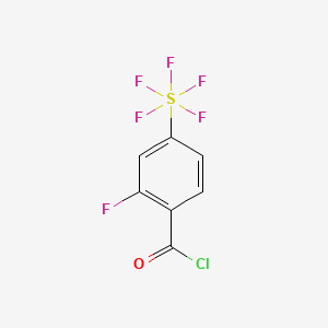 molecular formula C7H3ClF6OS B1399829 2-Fluoro-4-(pentafluorosulfur)benzoyl chloride CAS No. 1240256-85-2