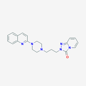 molecular formula C22H24N6O B139983 2-(3-(4-(2-Quinolyl))-1-piperazinyl)propyl-1,2,4-triazolo(4,3-a)pyridin-3(2H)-one CAS No. 139477-46-6