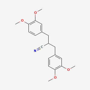 molecular formula C20H23NO4 B13998306 Benzenepropanenitrile, a-[(3,4-dimethoxyphenyl)methyl]-3,4-dimethoxy- CAS No. 6622-44-2
