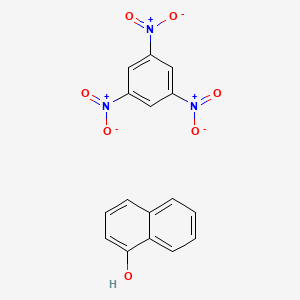 molecular formula C16H11N3O7 B13998308 naphthalen-1-ol;1,3,5-trinitrobenzene CAS No. 6622-34-0