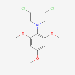 molecular formula C13H19Cl2NO3 B13998319 n,n-Bis(2-chloroethyl)-2,4,6-trimethoxyaniline CAS No. 27077-10-7